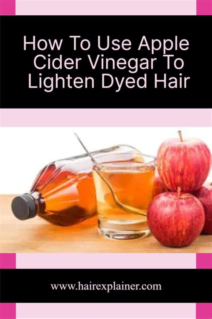 Does apple cider vinegar lighten black hair?