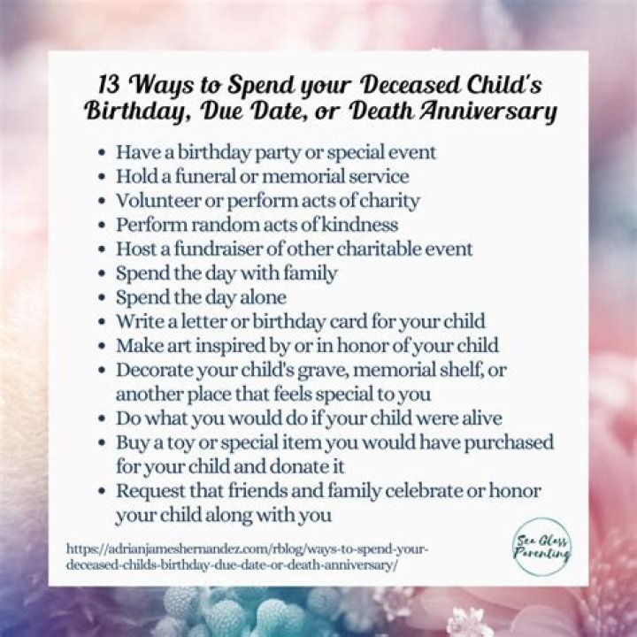 How do you celebrate a deceased person's birthday?