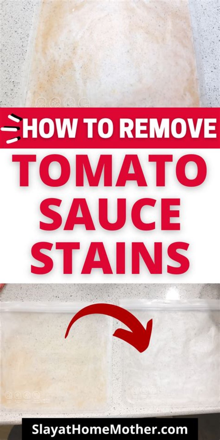 How do you remove tomato sauce from stainless steel?