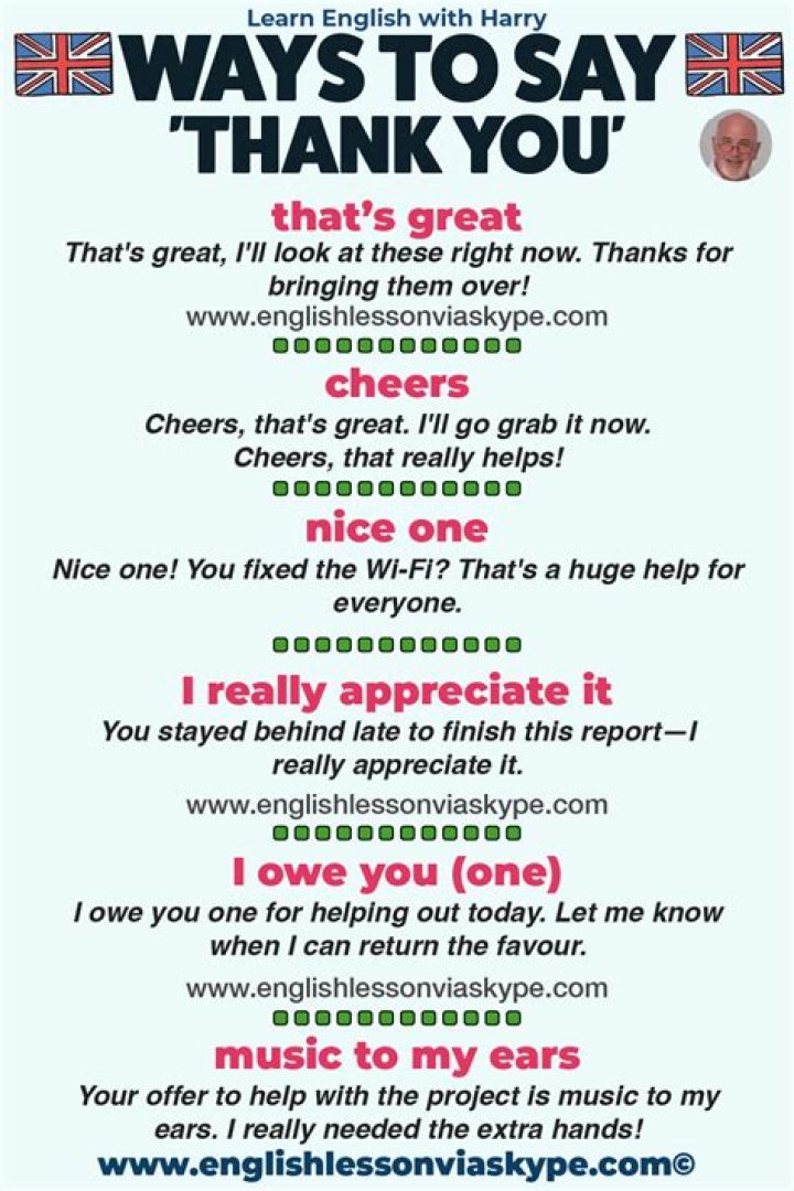 How do you say thank you in UK slang?
