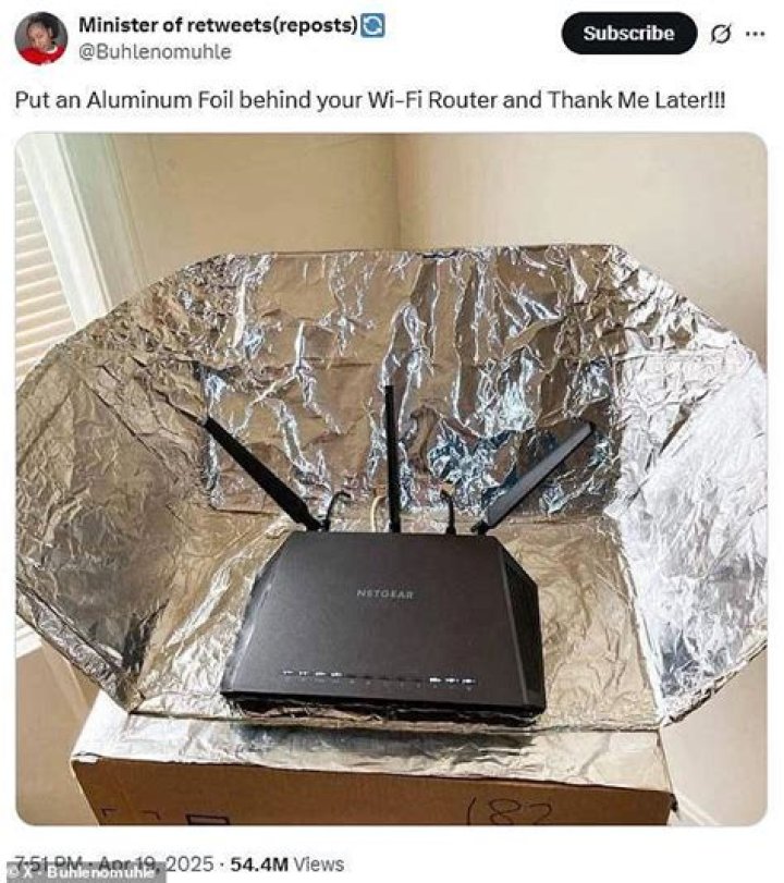 How do you use Aluminium foil for Wi-Fi?