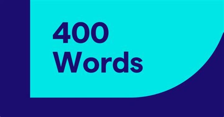 How long of a speech is 400 words?
