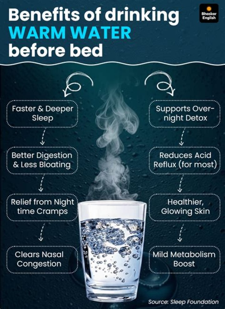 Is it good to drink hot water before bed?
