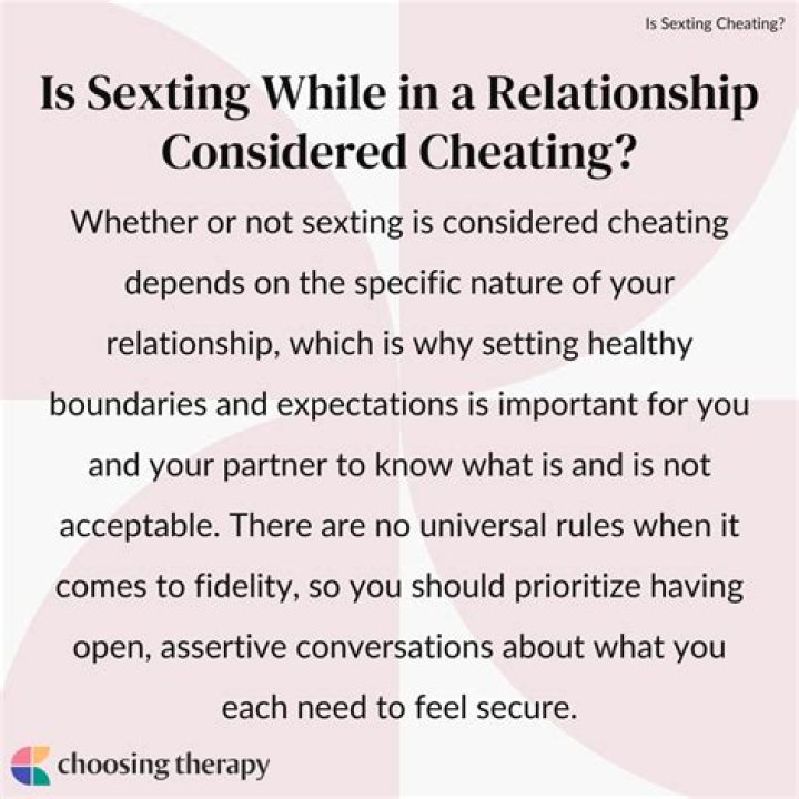 Is sexting with someone else cheating?