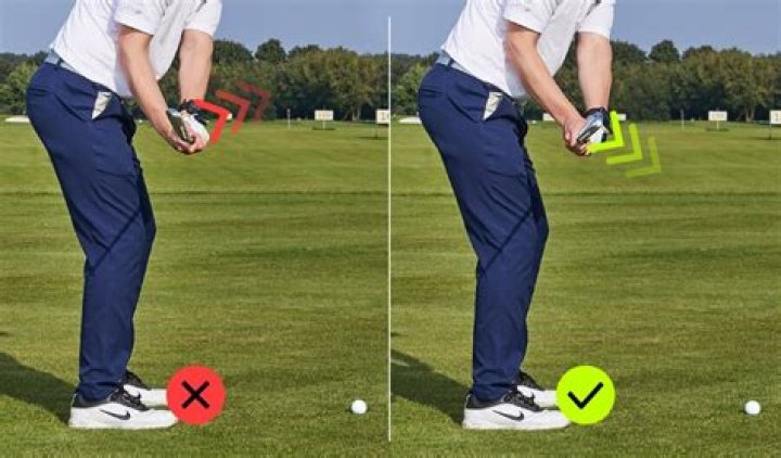 Should elbows be tucked in golf swing?