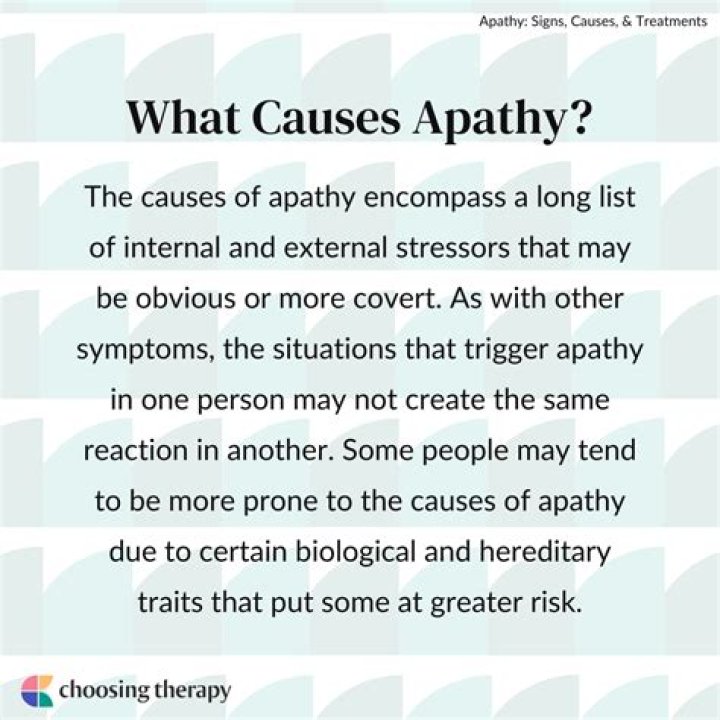 What causes apathy?