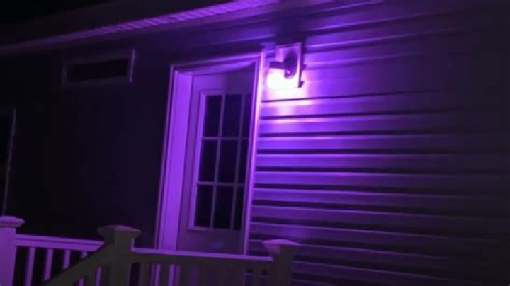What do purple porch lights mean?