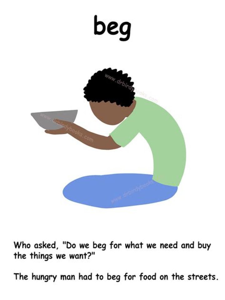 What does beg in slang mean?