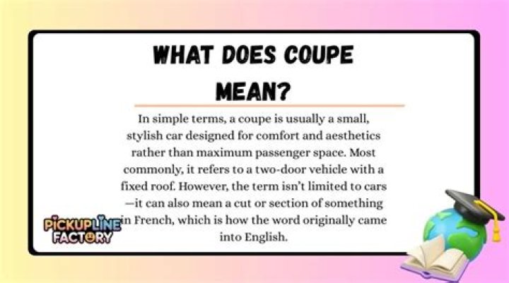 What does coupe mean in dishes?
