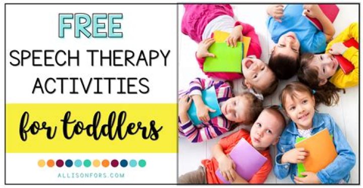 What happens during speech therapy for toddlers?