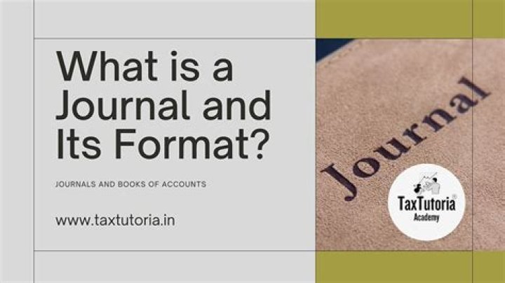 What is a journal format?