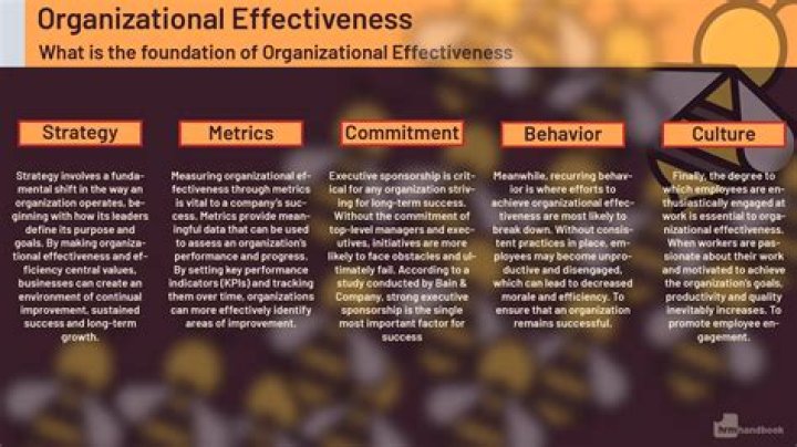 What is an example of organizational effectiveness?