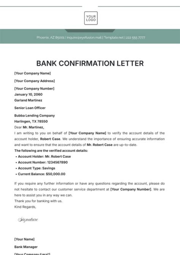 What is the benefit of Confirmation letter?