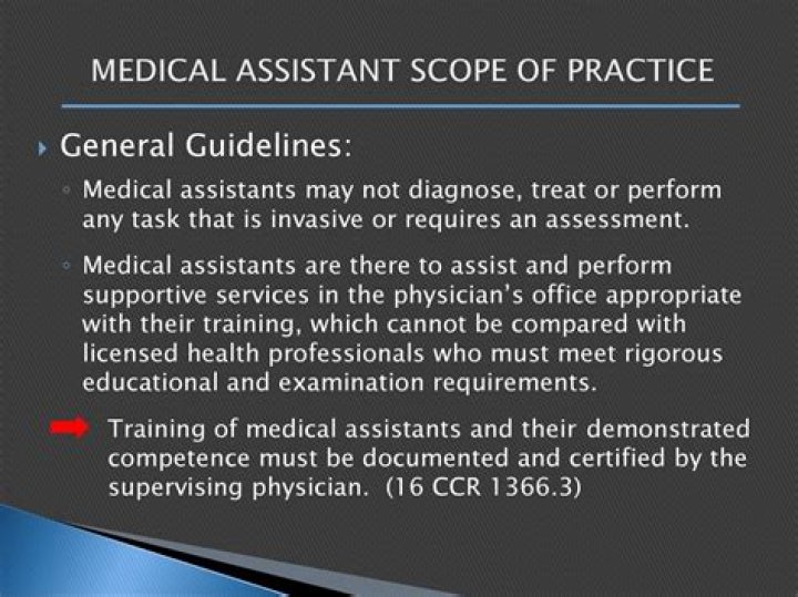 What is the medical assistant scope of practice?