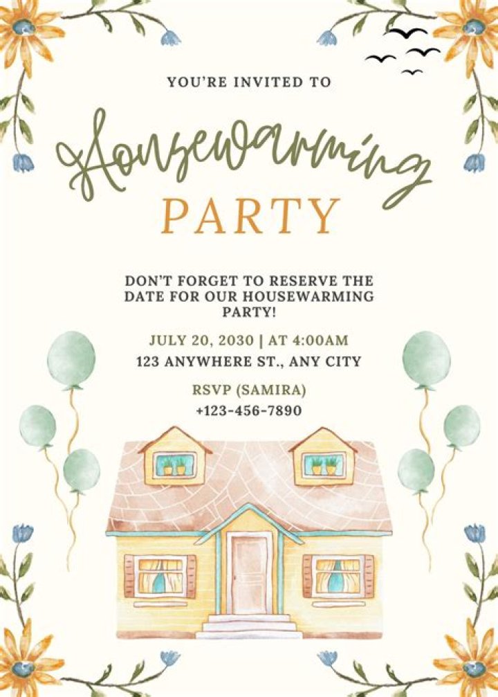 What is the purpose of a housewarming party?