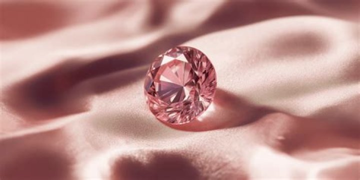 What looks like a pink diamond?