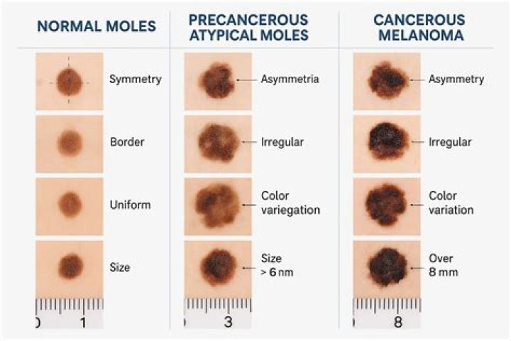 What percentage of moles removed are melanoma?
