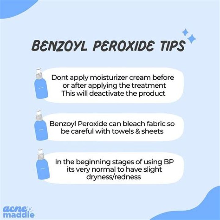 What should you not use benzoyl peroxide with?