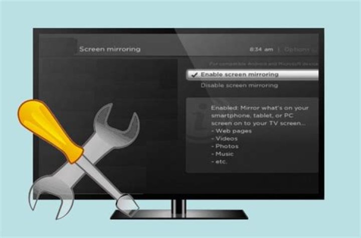 Why is my TV not showing up in screen mirroring?